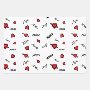 Contemporary XoXo design Wrapping Paper Sheet