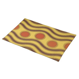 Contemporary Yellow, Orange & Brown Placemat