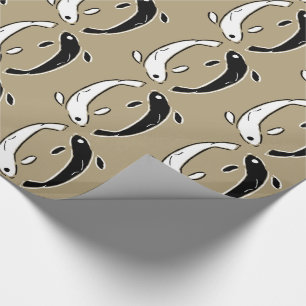 Contemporary Yin and Yang fish Wrapping Paper