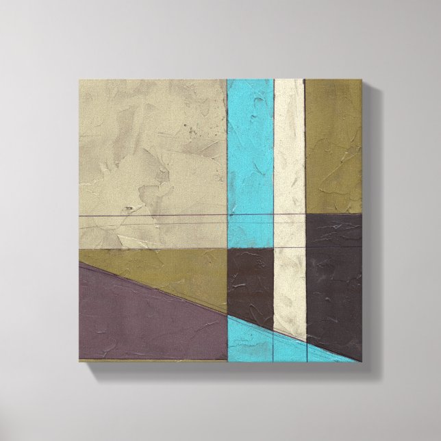 Contemporay Minimalist Painting with Deep Colour Canvas Print (Front)