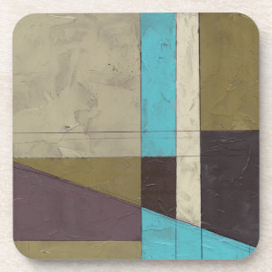 Contemporay Minimalist Painting with Deep Colour Coaster