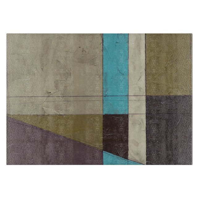 Contemporay Minimalist Painting with Deep Colour Cutting Board (Front)