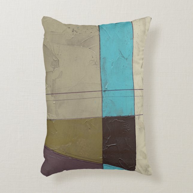 Contemporay Minimalist Painting with Deep Colour Decorative Cushion (Front(Vertical))