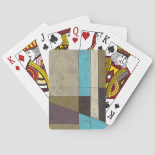 Contemporay Minimalist Painting with Deep Colour Playing Cards