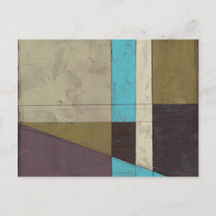 Contemporay Minimalist Painting with Deep Colour Postcard