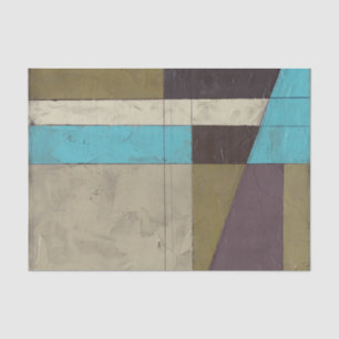 Contemporay Minimalist Painting with Deep Colour Tissue Paper