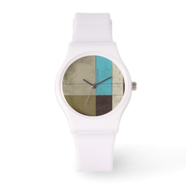 Contemporay Minimalist Painting with Deep Colour Watch (Front)