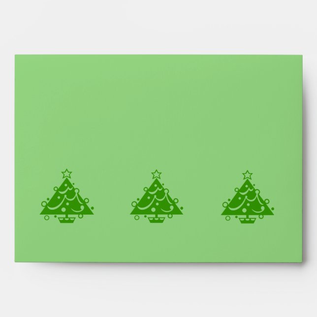 contempory graphic design green christmas tree envelope (Front)