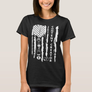 Content Creator blogger vlogger influencer America T-Shirt