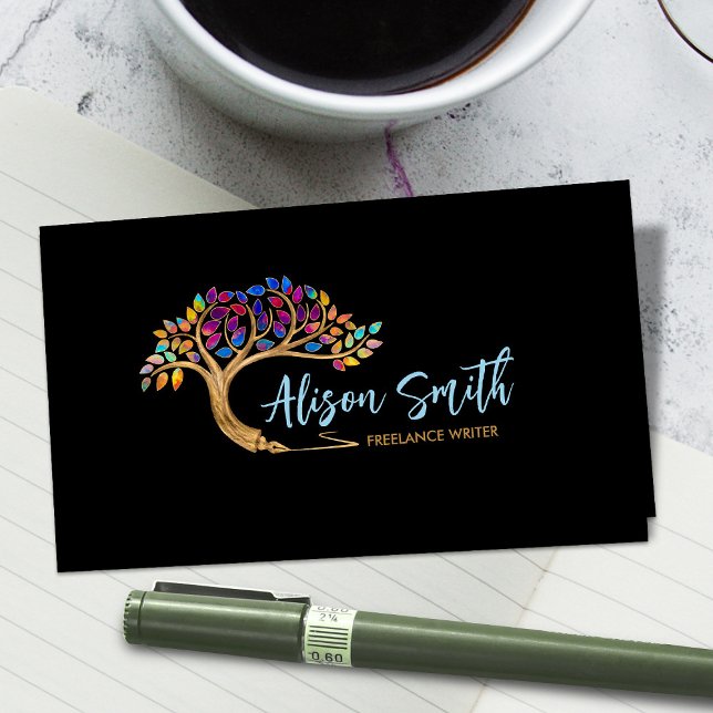 Content Creator - Copywriter - Freelance Writer Business Card (Creator Uploaded)