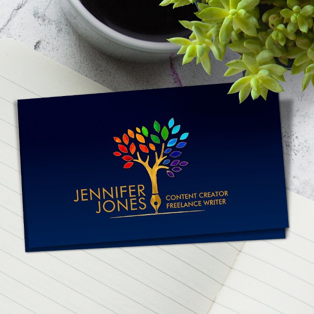 Content Creator - Copywriter - Freelance Writer Business Card (Creator Uploaded)