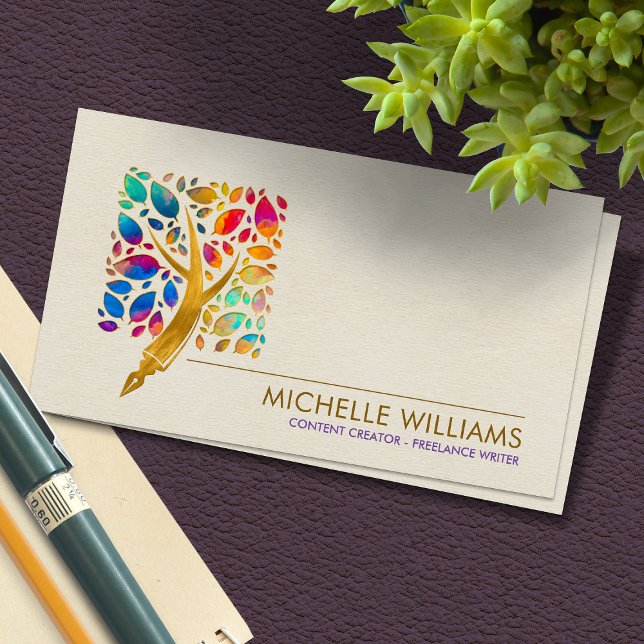 Content Creator - Copywriter - Freelance Writer  Business Card (Creator Uploaded)