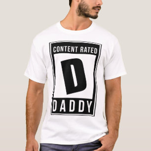 Content Rated D T-Shirt Daddy Gamer Family Tee