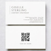 Content Strategist Modern Professional QR Code