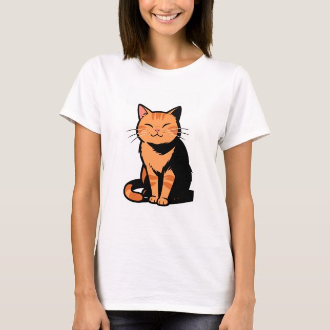 Contented Orange Cat Women's T - Shirt (Front)