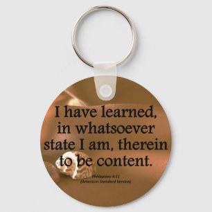 Contentment Philippians 4-11 Condensed Key Ring