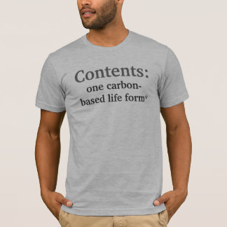 Contents, Disclaimer T-Shirt