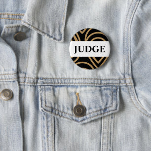 Contest Judge Modern Black Gold Badge