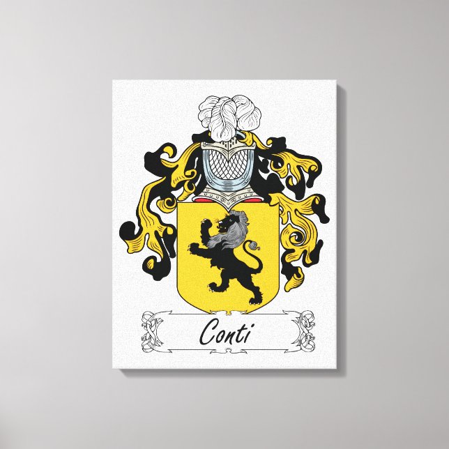 Conti Family Crest Canvas Print (Front)