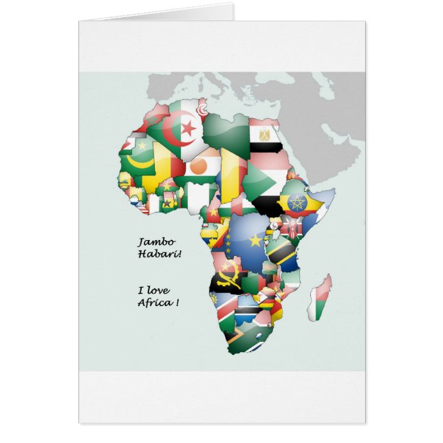 Continent of Africa Beautiful Mama Africa Colourfu (Front)