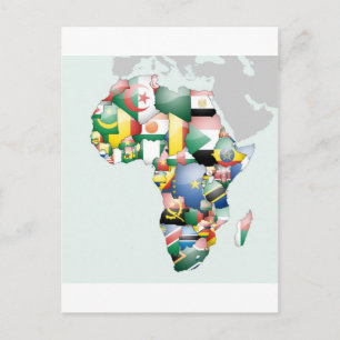 Continent of Africa Beautiful Mama Africa Colourfu Postcard