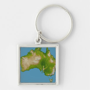 Continent of Australia Key Ring