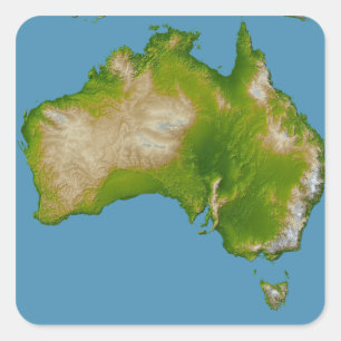 Continent of Australia Square Sticker
