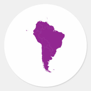 Continent of South America Classic Round Sticker