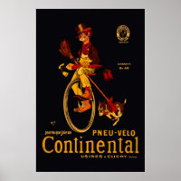 Continental Bicycle  Reissue  36 x 24 Poster