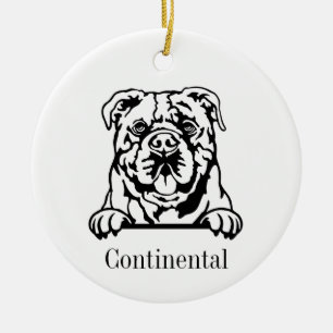 continental bulldog ornament