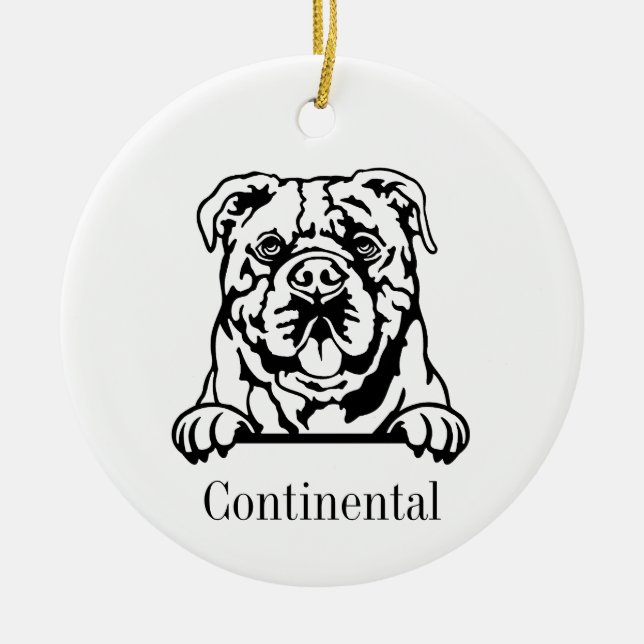 continental bulldog ornament (Front)