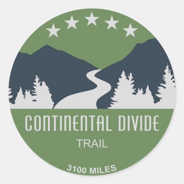 Continental Divide Trail Classic Round Sticker (Front)