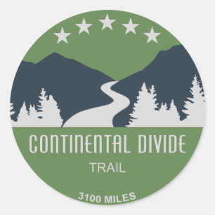 Continental Divide Trail Classic Round Sticker