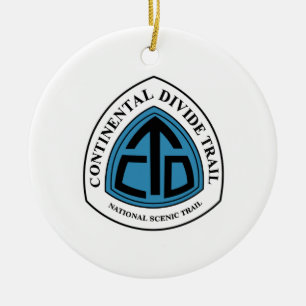 Continental Divide Trail Sign, USA Ceramic Tree Decoration