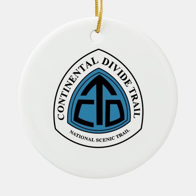 Continental Divide Trail Sign, USA Ceramic Tree Decoration (Front)