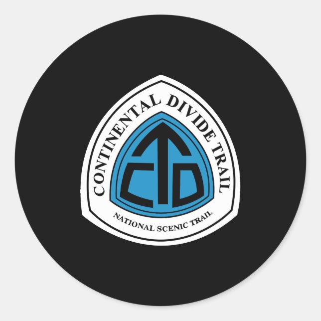 Continental Divide Trail Sign Usa  Classic Round Sticker (Front)