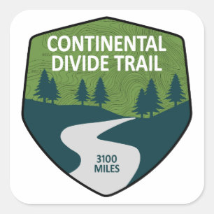 Continental Divide Trail Square Sticker
