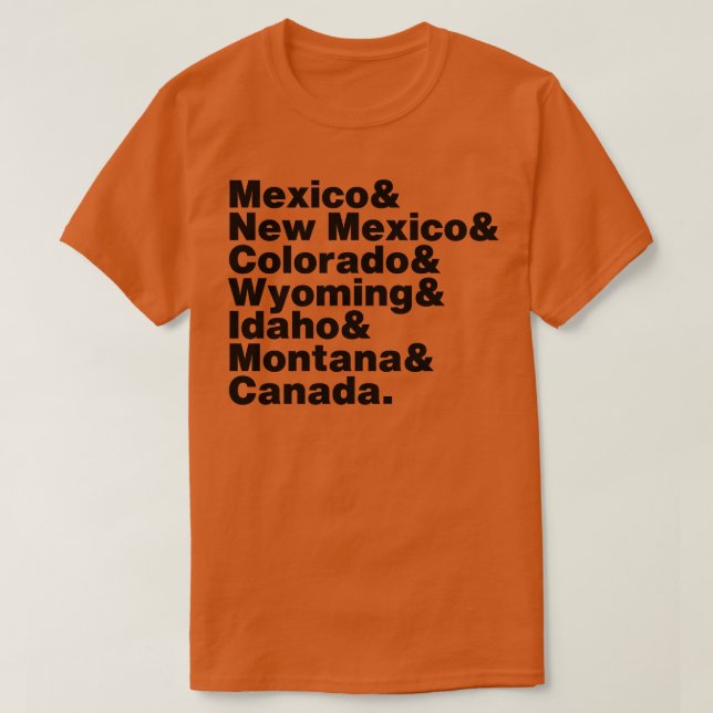 Continental Divide Trail States T-Shirt (Design Front)