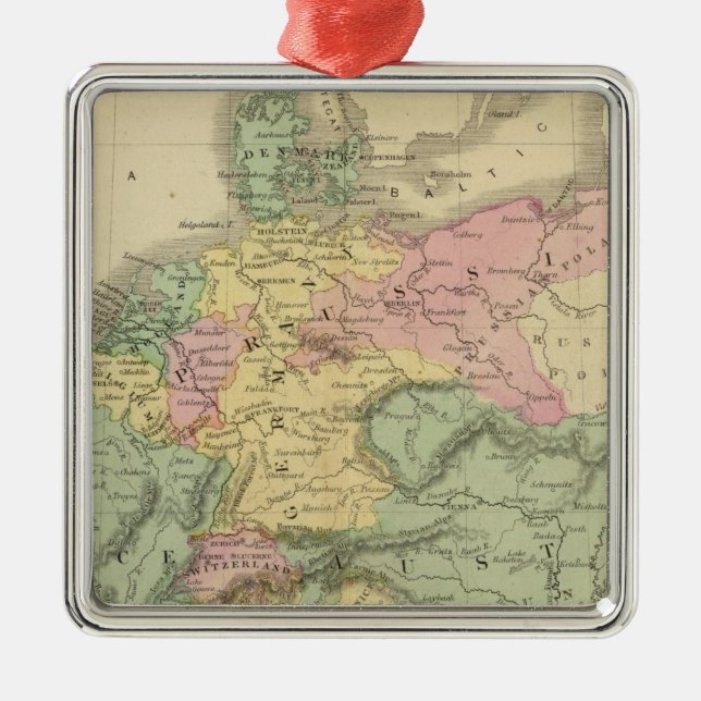Continental Europe Metal Tree Decoration (Front)