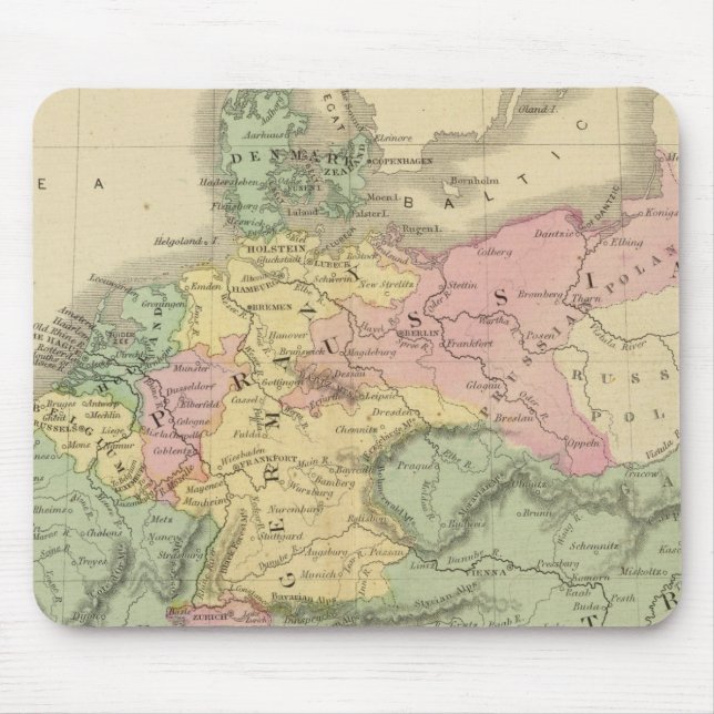 Continental Europe Mouse Mat (Front)