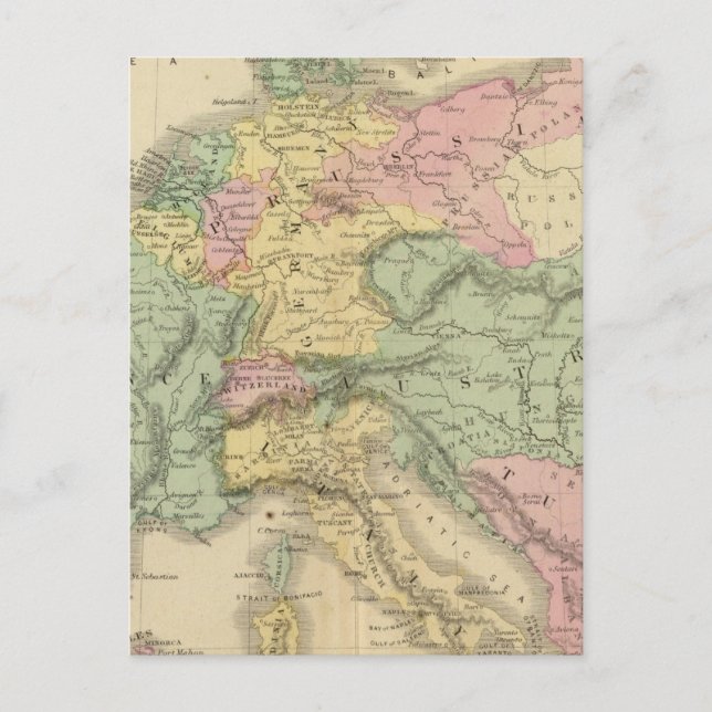 Continental Europe Postcard (Front)