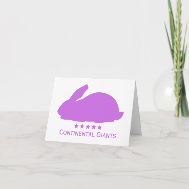 Continental Giants Rabbit Breed in Purple BLANK  Card (Front)