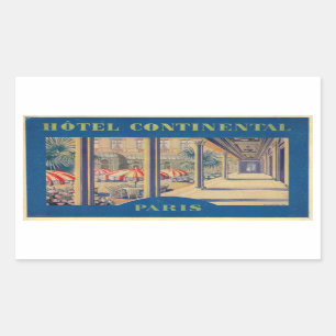 Continental Hotel (Paris) Rectangular Sticker