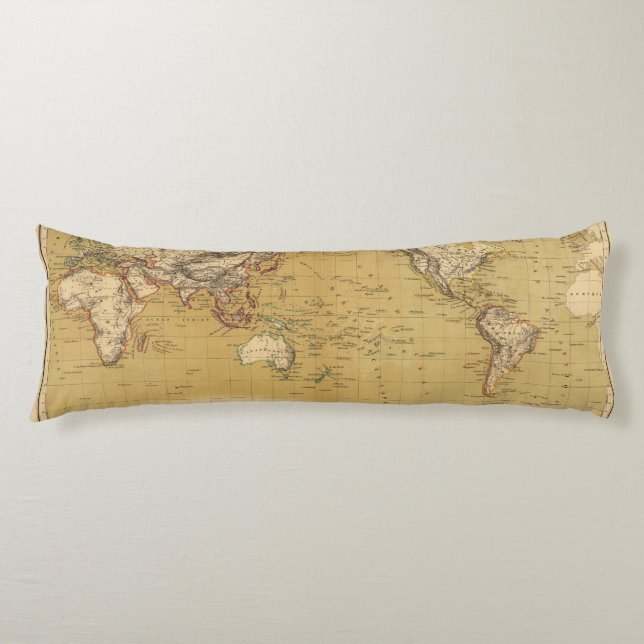 Continental Map Body Cushion (Front)