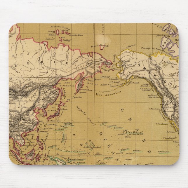 Continental Map Mouse Mat (Front)