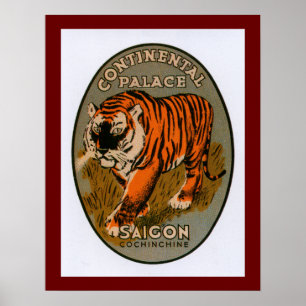 Continental Palace Hotel Saigon (brown) Poster