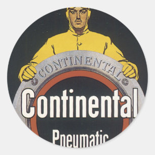 Continental Pneumatic Classic Round Sticker