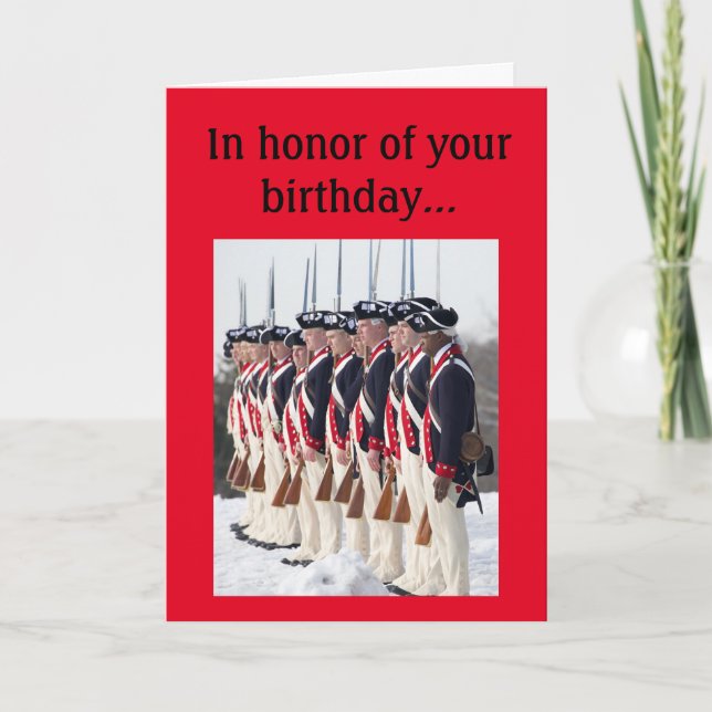 Continental Soldiers Birthday Card (Front)