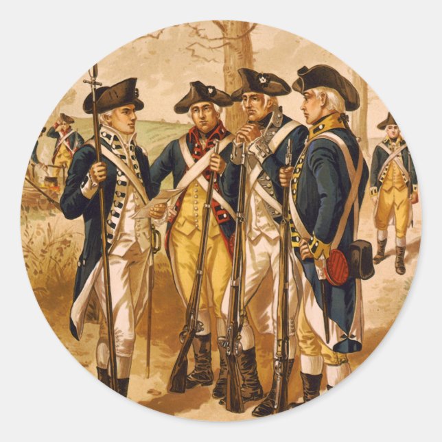 Continental Soldiers by Henry Alexander Ogden Classic Round Sticker (Front)