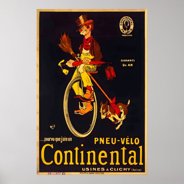 Continental Tyres Paris 1900 POSTER PRINT A5-A1 (Front)